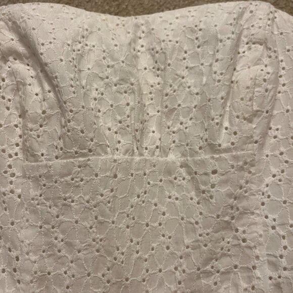 Lilly Pulitzer Maybell Resort White Sweet Daisy Eyelet Lace Strapless - Picture 2 of 8